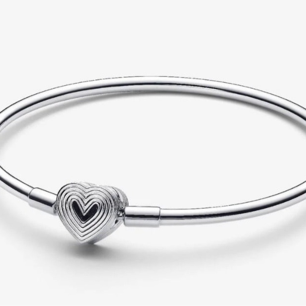Pandora Silver Heart Charm Bracelet